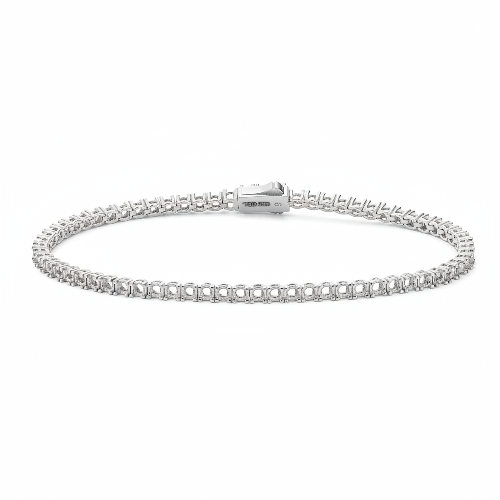 צמיד טניס לשיבוץ - שיניים עגולות