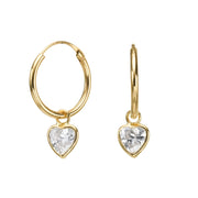 עגיל ילדות תלוי לב ליבנה