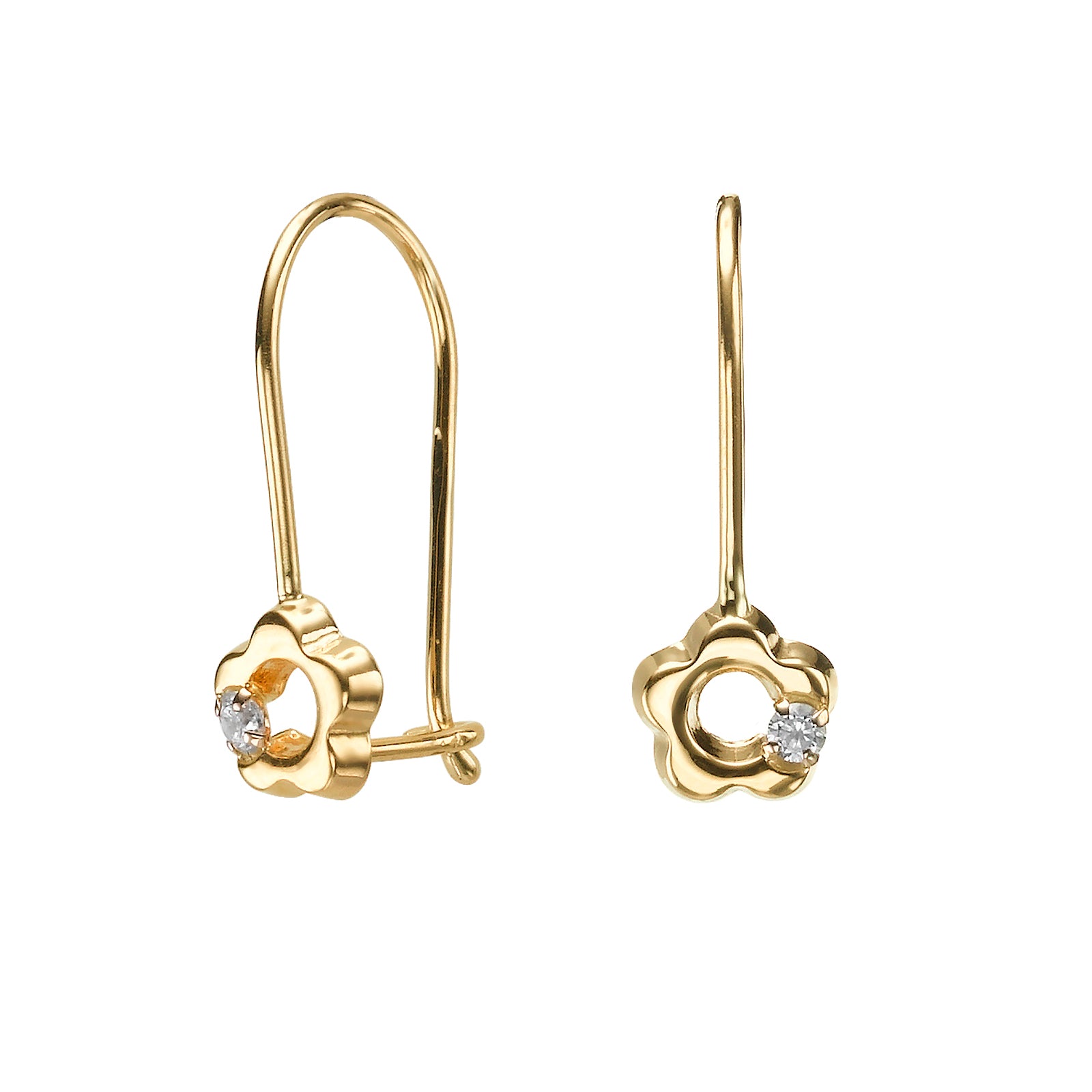 עגיל ילדות תלוי פרח לני