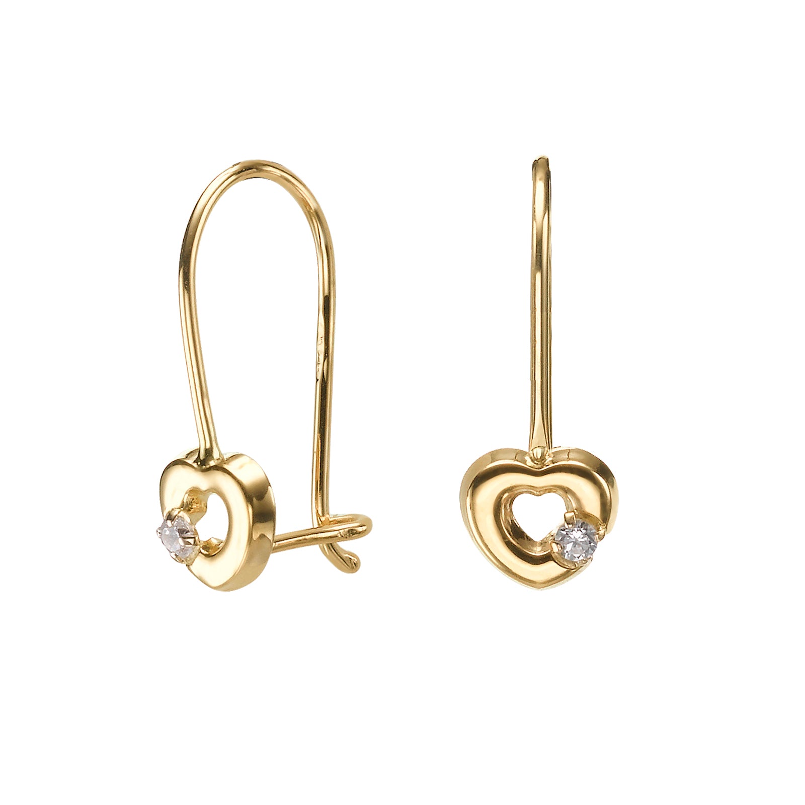 עגיל ילדות תלוי לב מייסי