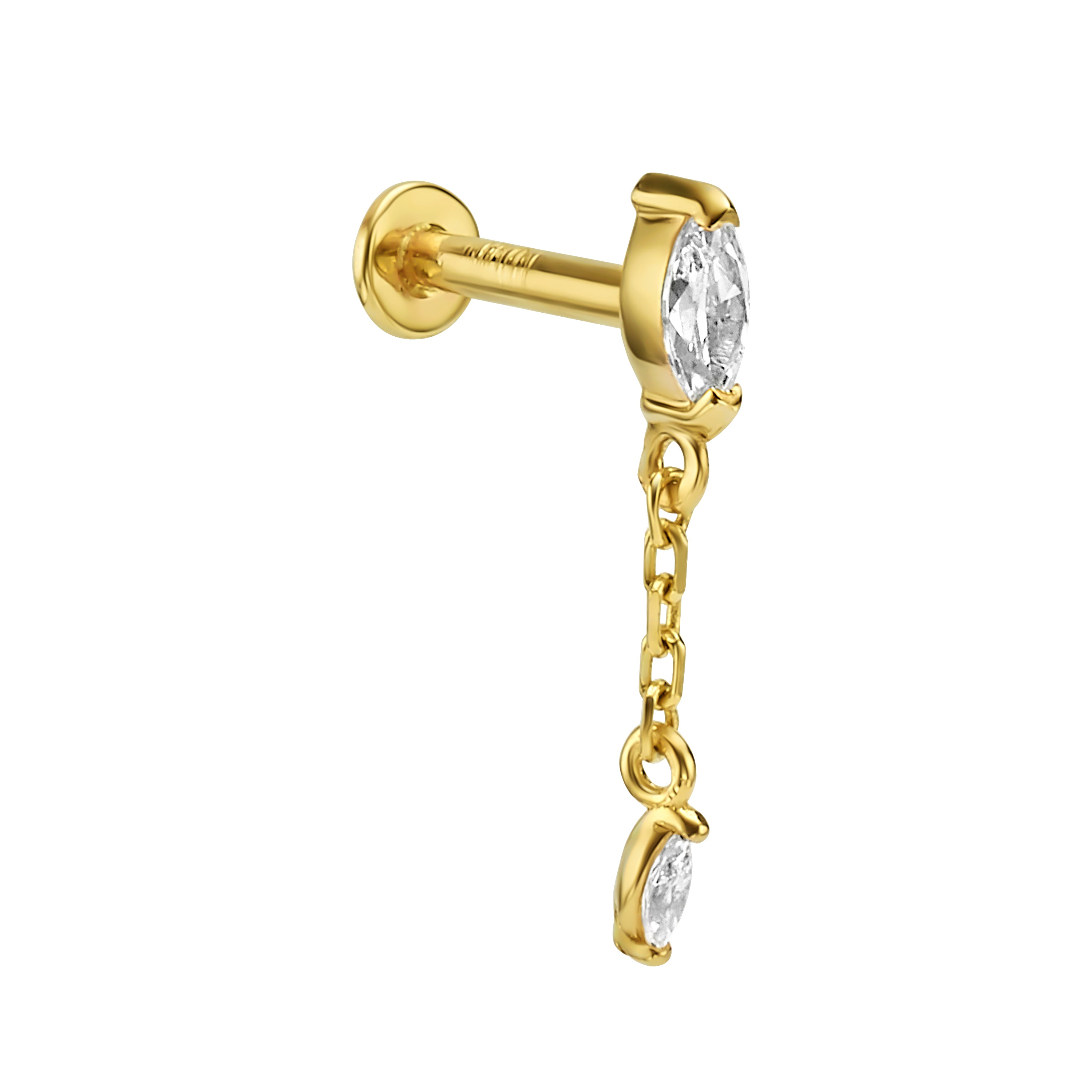 פירסינג מרקיזה עם שרשרת