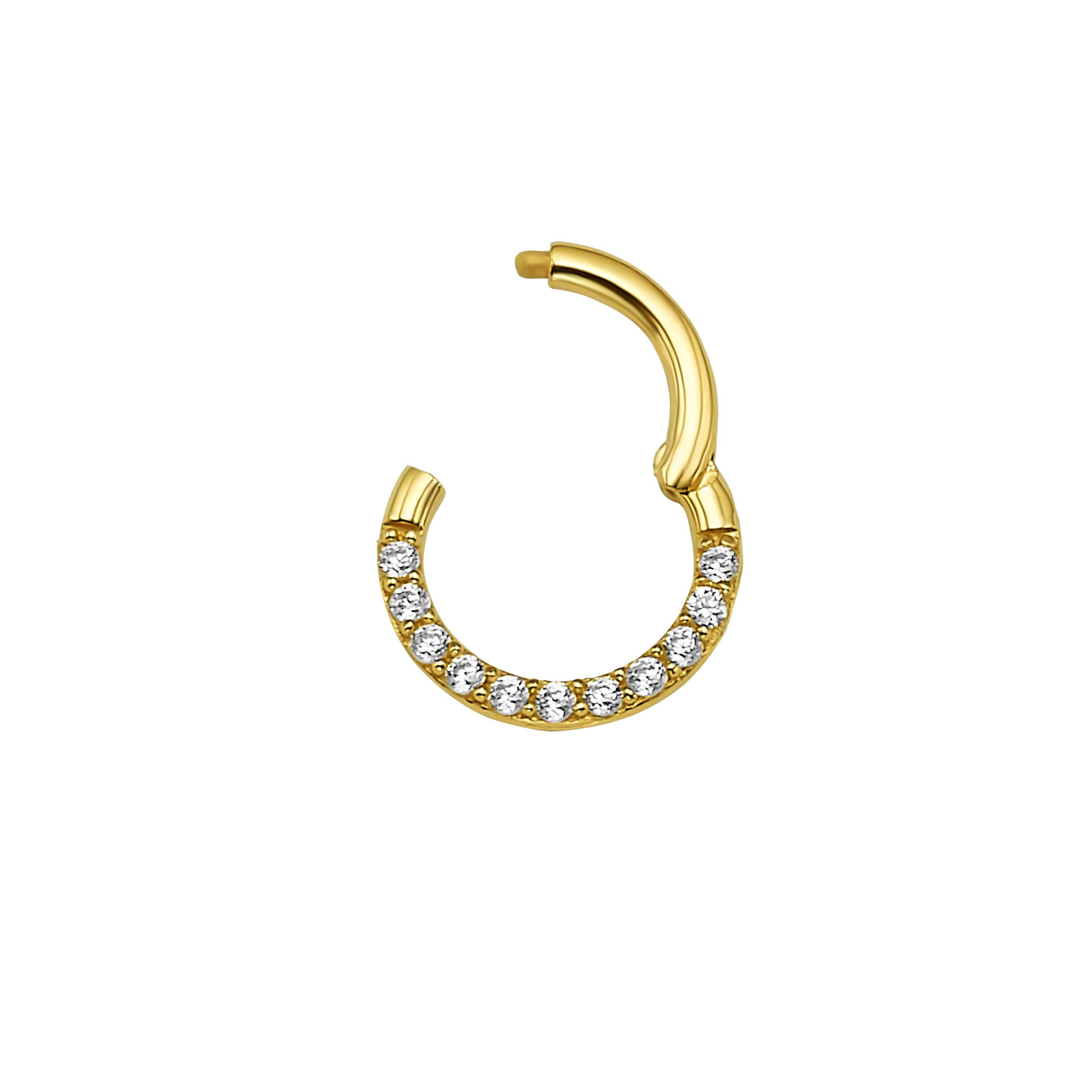 פירסינג חישוק עם זירקונים